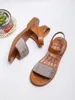 Sandales à la cheville Sangle de boucle plate-forme ouverte ouverte dames chaussures fashion strass d'été