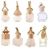 Car Hanging Glass Bottle Empty Perfume Aromatherapy Refillable Diffuser Air Fresher Fragrance Pendant Ornament B0630x