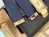 Borse blu scuro catena cross body designer di lusso marca di marchi di moda borse borse da donna di alta qualità da donna portatore per telefono portafoglio metallizzato