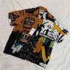 Graffiti Wacko Maria Chemise Hommes Femmes Haute Qualité Mode Casual Style D'été Hawaïen Top T-Shirts ShirtsT220721