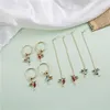 Dangle Exquisite Bird-shaped Hummingbird Hoop Pendant Crystal Earrings Tassel Bird Earrings for Women's Wedding Jewelry GC1039