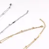 Chokers Mode Mehrschichtiger Edelstahl Anhänger Damen 18 Karat Gold Silber Perle Mond Stern Horn Halbmond Doppelkette Halskette HalsketteCh