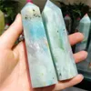 Obiekty dekoracyjne figurki naturalne szlachetne niebo niebieski karaibski kalcyt różdżka obelisk obelisk urok kryształy lecznicze kamienie kwarc mineralny