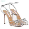 Vinapobo Bling Crystal Wedding Shoes Purple Green Glitter Rhinestone Strappy High Heel Sandals Elegant Vogue Dress Pumps220513