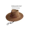 Berets Fashion Ox Head Pattern Western Filz Fedora Hut Wide Curve Brim Cowboy Jazz HatBerets
