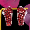 Stud Godki célèbre Gree Grape Earge pour femmes mariage Cubic Zircon Fashion Engagement Party Jewelry Pendientes Mujer Moda 2022