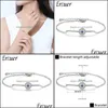 Charm Bracelets Jewelry Erluer 트렌디 한 시어 컬러 블루 눈 라운드 여성용 패션 선물 선물 1 드롭 배달 2021 mobav