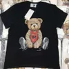 été nouvelle haute qualité à manches courtes Marque designer T-shirt hommes femmes n ° 82 ours en peluche col rond luxe demi manches chemises de base