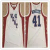 SJZL98 41 Dirk Nowitzki 2004 All Star West Basketball Jersey白刺繍ステッチパーソナライズカスタムジャージ