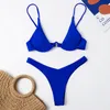 V-Bar Underwired Bikini Women Swimwearセクシーなトライアングル入浴スーツビキニ2ピース水着ハイカットビキニセットW220425