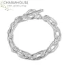 Link Chain CharmHouse 925 Silver Bracelets For Women Bracelet & Bangles Wristband Fashion Jewelry Accessories Bijoux GiftsLink Lars22