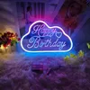 Led Neon Lamp Moon Good Night Dream Happy Birthday Neon Signs Hello Sunshine Acrylic Room Decoration Light Wall Decor Lights3162686