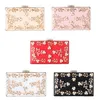 Gold Women Evening Handbags Luxury Pearls Beaded Ladies Purses Floral Evening Bags CL0465