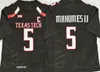 Mi08 Hommes NCAA Texas Tech # 5 Patrick Mahomes II Maillots de Football Universitaires Vintage University Chemises Cousues C Patch Noir Rouge Blanc Gris S-XXXL