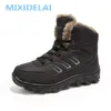 2022 neue Männer Stiefel Winter Outdoor Turnschuhe Herren Schnee Stiefel Warm Halten Plüsch Stiefel Plüsch Ankle Schnee Arbeit Casual Schuhe