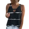 Women Summer Clothes Vest Top Sleeveless Casual Loose Striped Tank Tops V-Neck Regular Size Pullover Ladies Camis Tank Top Deep L220706