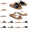 femmes 2023 woody mules sandales plates diapositives designer toile pantoufles blanc noir voile femmes mode en plein air plage pantoufle chaussures D88