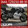 Karosserie-Kit für Yamaha TZR-250 TZR 250 TZR250 R RS RR 88-91 Karosserie 115No.24 YPVS 3MA TZR250R 88 89 90 91 TZR250-R Black West TZR250RR 1988 1989 1990 1991 MOTO-Verkleidungen