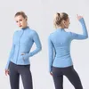 Designer Women Sportswear Zipper Sport Definiera jackan Outwear Yoga Gym Professional Snow Running Clothing Slim Fit Black Tight Jack2735175