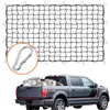 Car Organizer Cargo Nets For Pickup Trucks 180x120cm Heavy Duty Truck Bed Net With 12Pcs Metal Carabiners Hooks Bungee Netting Accessories