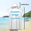 Cartoon Party Cape Hooded Bath Brtirthday Gift Nome personalizzato Beach Robe Poncho Surf Quick Dry Accappatoio Beachwear Asciugamano 220616