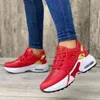 Women Sports Sneakers Leisure Mesh Breathable Mixed Color Ladies Shoes Female Flat Platform Round Toe Height Increasing Footwear G220629