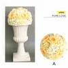 Dekorative Blumen Kränze Hochzeit Hortensie Rose Simulation Straße führen Blume römische Säule T Topf RequisitenDekorativ