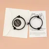 Bedelarmbanden magnetische armband roestvrij staal hart hanger 2 stks/set paar voor minnaar vriend mannen dames vlecht touw armbandenscharm inte22