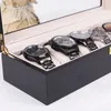 10 Slots Wooden Watches Storage Box Wood Watch Jewelry Collection Organizer Case Wristwatches Holder PU Leather Gifts Dislpay 220428