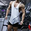 Muscle Guys Mesh Herr Tank Top Casual Sports Workout Man Singlets Gym Fitness Clothing Bodybuilding ärmlös VEST 210308