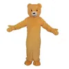 2022 nuovo costume della mascotte dell'orso giallo di Halloween Personaggio dei cartoni animati a tema animale Costumi di fantasia per feste di carnevale di Natale Abiti da esterno per adulti