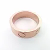 Love Ring heren ringen designer ring sieraden voor vrouwen Titanium staal Breedte 4 5 6 mm Vervaagt nooit Niet allergisch Band