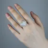 Plate-forme de mariage plaqué à deux tons pavée 5A Cubic Zircon Stone pour femmes hommes anneaux de doigt de haute qualité bijoux entier 9994398