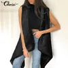 Gilets pour femmes Mode Vêtements d'extérieur 2022 Celmia Femmes Hiver Chaud Fausse Fourrure Casual Sexy Sans Manches Fluffy Blanc Manteaux Lâche Partie Vestes Luci22