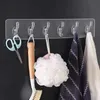 Hooks Rails Row Klebstoff transparent für Küchenbad Organizer Tür Wandbügel Key Utel Handtuch Becher Tassen Spatel Can Openerhooks