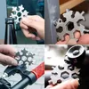 Sublimacja Narzędzia ręczne 18 w 1 Snowflake Snow Wrench Tool Spanner Kluczki Hex Klucze wielofunkcyjne Camping Outdoor Survise Tools Otwieracz śrubokręt