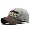 Baseball Hat Washed Broderi Peaked Cap Wild Trendy Män och Kvinnor Solskydd Kepsar