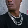 Kärlek Menshalsband smycken Kvinnor hänger högkvalitativa hiphop rostfritt stål mode 7mm kubansk kedja2082915