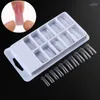 L-08 100 st/case Dual Forms False Nail Mold Clear Full Cover Tips UV Gel and Acrylic System Prud22