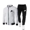 Survêtements pour hommes Survêtement de marque Hommes Veste zippée Golf Fitness Gym Coton Tenues pour hommes Costume de sport Ensemble 2 pièces Jogging SurvêtementHommes