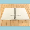 종이 제품 사무용 학교 용품 사업 산업 New Spiral Notebook 삭제 가능한 재사용 가능한 와이어 바운드 일기 책 A5 드롭 배달 2021