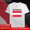 Österreich Land Flagge T-shirt DIY Custom Jersey Fans Name Nummer Marke Baumwolle T-shirts Lose Casual Sport T-shirt AT AUT 220616