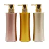 6pcs 500 ml de xampu de ouro recarregável compactos Rosegold Gel Sinitizador de mão Rosa Pink Jar Pacote cosmético Pacote de garrafa