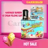 Colorful Ice Cream Machine For Making Hard Ball Fruit Ices Creams Commercial Folding Trolley Ices Creames Incubator Box