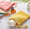 Natural Exfoliating Mesh Bags Pouch Scrubber Shower Body Massage Natural Organic Ramie Soap Bag Loofah Bath Spa Foaming BBB14999