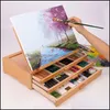 Andere meubels Home Garden Art Verstelbare kunstenaar Beech houten tafelschetsschetsbox Easel 3-der draagbaar 489 V2 Drop Delivery 2021 IJCRB