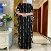 Roupas étnicas 2022 Chegada de verão Africano Dashiki Flor Turco Maxi Kaftan Mulher Moda Muçulmana Abaya Long Dress HD001