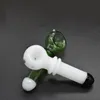 Wholesale mini newest colorful glass tobacco pipe protable thick heady oil burner hand smoking spoon pipes