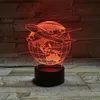 Nachtlichten luchtvliegtuig 3D lamp atmosfeer licht de pearh acryl tafellampen slaapkamer decoratie creatief geschenkspeelgoed