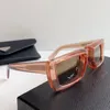 Svart solglasögon SPR24Y Square Rectangle Acetate Solglasögon för män Kvinnor Fashion Luxury Brand Högkvalitativ fritids semester Anti-UV400 med låda